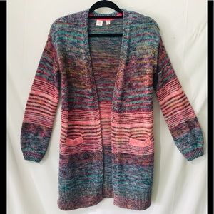 Gap Kids (14/16) multicolor sweater coat Pk/Tq